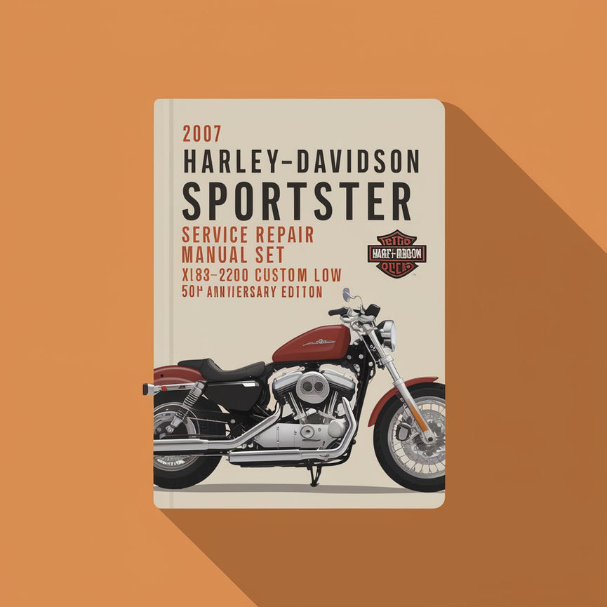 Manual de servicio de Harley-Davidson Sportster 2007 SET XL883 XL1200 Custom Low Roadster Edición del 50.º aniversario