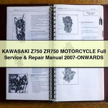 KAWASAKI Z750 ZR750 Motorcycle Full Service & Repair Manual 2007-ONWARDS