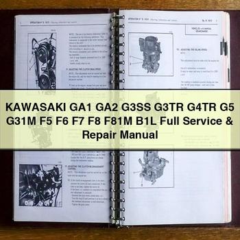 Manual de servicio y reparación completo de KAWASAKI GA1 GA2 G3SS G3TR G4TR G5 G31M F5 F6 F7 F8 F81M B1L