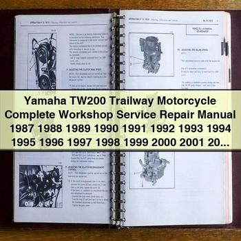 Yamaha TW200 Trailway Motorcycle Complete Workshop Service Repair Manual 1987-2009