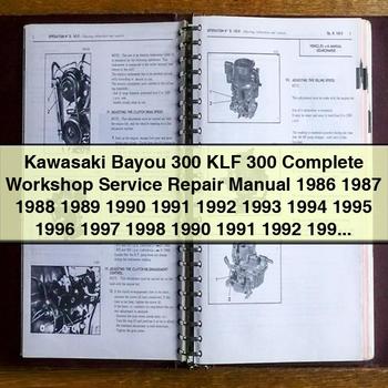 Kawasaki Bayou 300 KLF 300 Complete Workshop Service Repair Manual 1986-2002