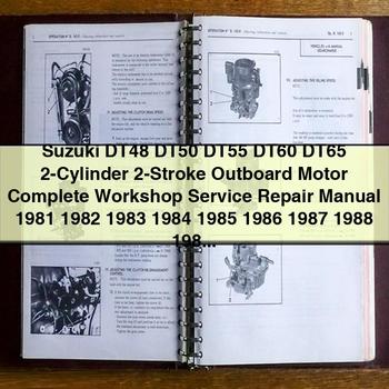 Manual completo de reparación y servicio de taller del motor fueraborda de 2 tiempos y 2 cilindros Suzuki DT48 DT50 DT55 DT60 DT65 1981 1982 1983 1984 1985 1986 1987 1988 1989 1990 1991 1992