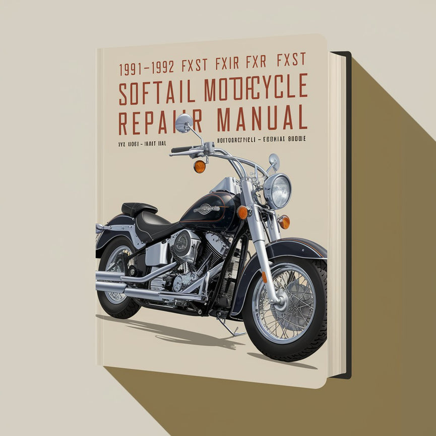 Manual de reparación de motocicletas Softail FLST FXLR FXST 1991-1992