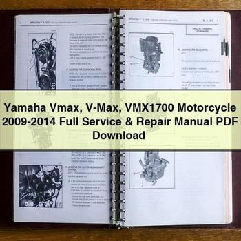 Manuel complet de réparation et d'entretien de la moto Yamaha Vmax V-Max VMX1700 2009-2014