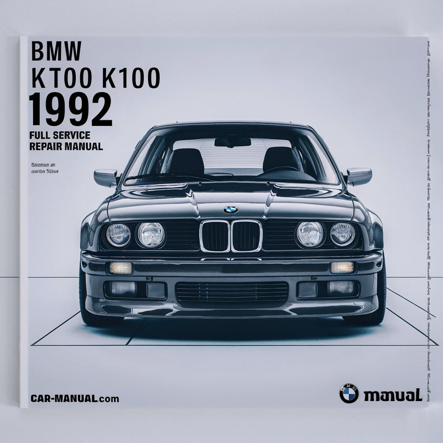 BMW K75 K100 1992 Full Service Repair Manual