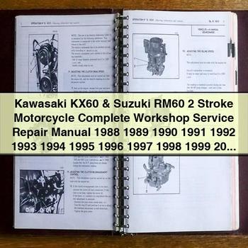 Kawasaki KX60 & Suzuki RM60 2 Stroke Motorcycle Complete Workshop Service Repair Manual 1988 1989 1990 1991 1992 1993 1994 1995 1996 1997 1998 1999 2000 2001 2002 2003