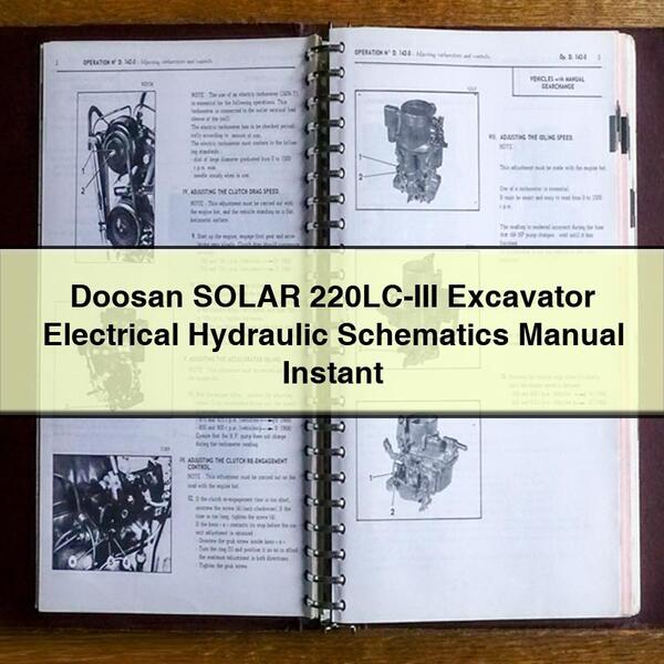 Doosan SOLAR 220LC-III Excavator Electrical Hydraulic Schematics Manual