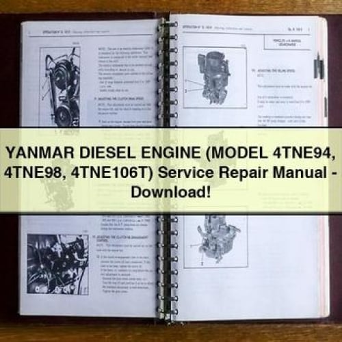 YANMAR DIESEL Engine (Model 4TNE94 4TNE98 4TNE106T) Service Repair Manual - Download PDF