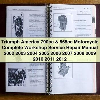 Triumph America 790cc & 865cc Motorcycle Complete Workshop Service Repair Manual 2002 2003 2004 2005 2006 2007 2008 2009 2010 2011 2012