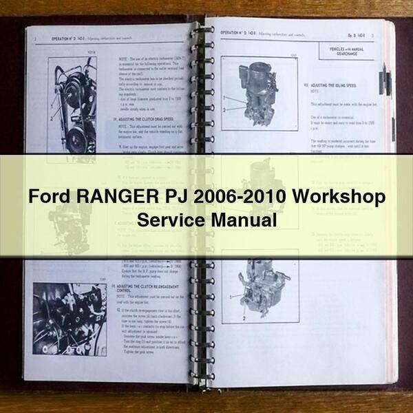 Manuel de réparation et d'entretien de l'atelier Ford RANGER PJ 2006-2010