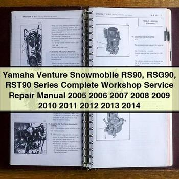 Manual completo de reparación y servicio de taller de la moto de nieve Yamaha Venture RS90 RSG90 RST90 Series 2005 2006 2007 2008 2009 2010 2011 2012 2013 2014