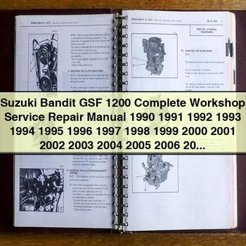 Suzuki Bandit GSF 1200 Complete Workshop Service Repair Manual 1990 1991 1992 1993 1994 1995 1996 1997 1998 1999 2000 2001 2002 2003 2004 2005 2006 2007 2008 2009