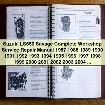 Suzuki LS650 Savage Complete Workshop Service Repair Manual 1987 1988 1989 1990 1991 1992 1993 1994 1995 1996 1997 1998 1999 2000 2001 2002 2003 2004 2005 2006 2007 2008 2009