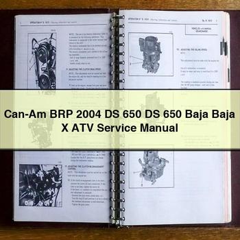 Can-Am BRP 2004 DS 650 DS 650 Baja Baja X ATV Service Repair Manual