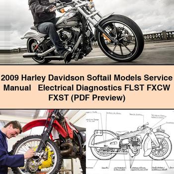 Manual de servicio y diagnóstico eléctrico de los modelos Harley Davidson Softail 2009 FLST FXCW FXST (vista previa)