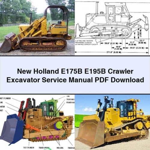 New Holland E175B E195B Crawler Excavator Service Manual PDF Download