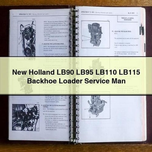 New Holland LB90 LB95 LB110 LB115 Backhoe Loader Service Man