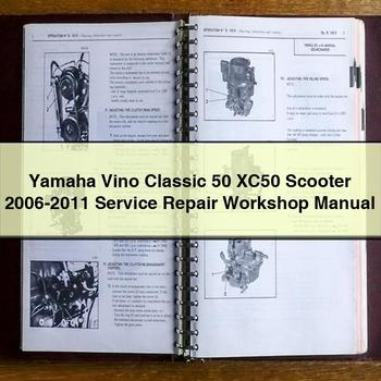 Manuel d'atelier de réparation et d'entretien du scooter Yamaha Vino Classic 50 XC50 2006-2011