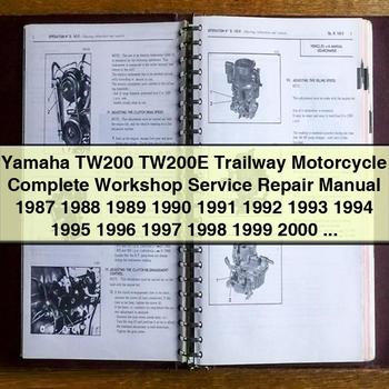 Yamaha TW200 TW200E Trailway Motorcycle Complete Workshop Service Repair Manual 1987-2009