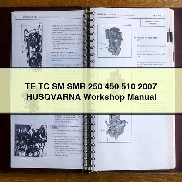 TE TC SM SMR 250 450 510 2007 HUSQVARNA Workshop Manual