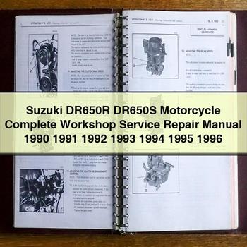 Manuel de réparation et d'entretien complet de la moto Suzuki DR650R DR650S 1990 1991 1992 1993 1994 1995 1996