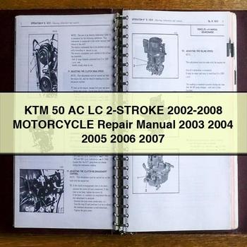 KTM 50 AC LC 2-STROKE 2002-2008 Motorcycle Repair Manual 2003 2004 2005 2006 2007