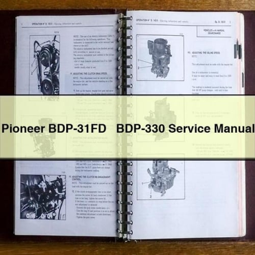 Manuel de réparation et d'entretien des Pioneer BDP-31FD + BDP-330