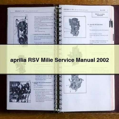 aprilia RSV Milie Service Manual 2002 PDF Download