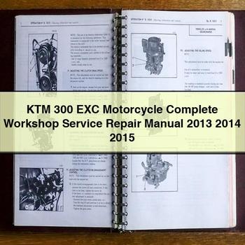 Manual completo de taller, servicio y reparación de motocicletas KTM 300 EXC 2013 2014 2015