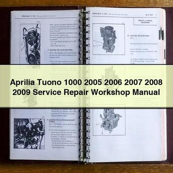 Aprilia Tuono 1000 2005 2006 2007 2008 2009 Manuel d'atelier de réparation de service