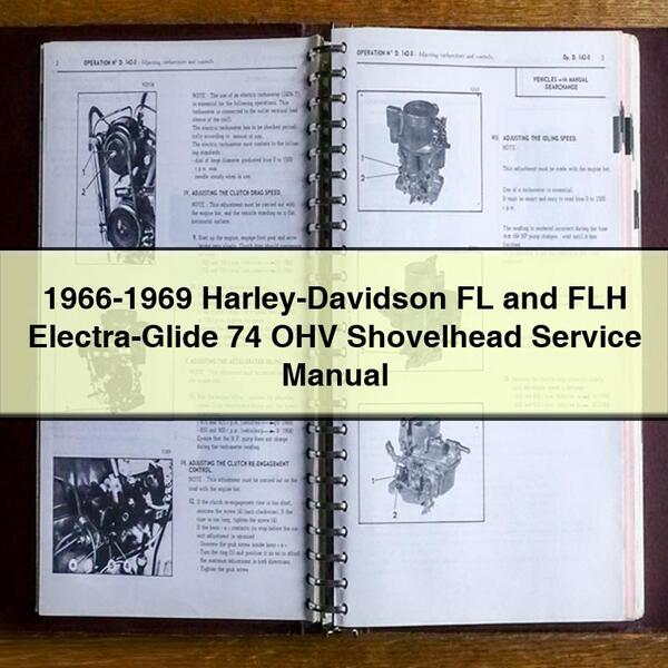 Manuel de réparation et d'entretien des Harley-Davidson FL et FLH Electra-Glide 74 OHV Shovelhead 1966-1969