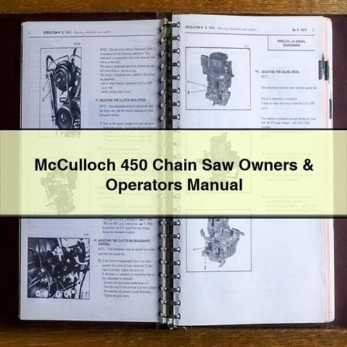 McCulloch 450 Chain Saw Owners & Operators Manual PDF Download