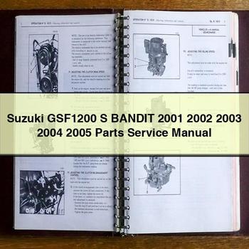 Manual de reparación y servicio de piezas de Suzuki GSF1200 S BAndIT 2001 2002 2003 2004 2005