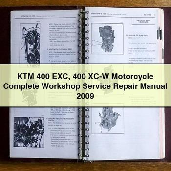 Manual completo de reparación y servicio de taller de la motocicleta KTM 400 EXC 400 XC-W 2009