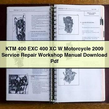 Manual de taller y reparación de la motocicleta KTM 400 EXC 400 XC W 2009