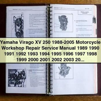 Yamaha Virago XV 250 1988-2005 Motorcycle Workshop Repair Service Manual 1989 1990 1991 1992 1993 1994 1995 1996 1997 1998 1999 2000 2001 2002 2003 2004