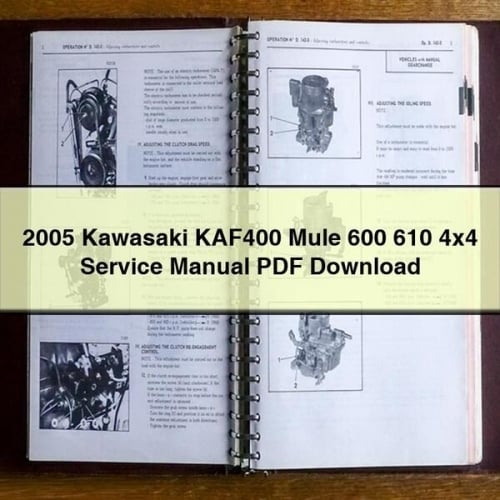 2005 Kawasaki KAF400 Mule 600 610 4x4 Service Manual PDF Download