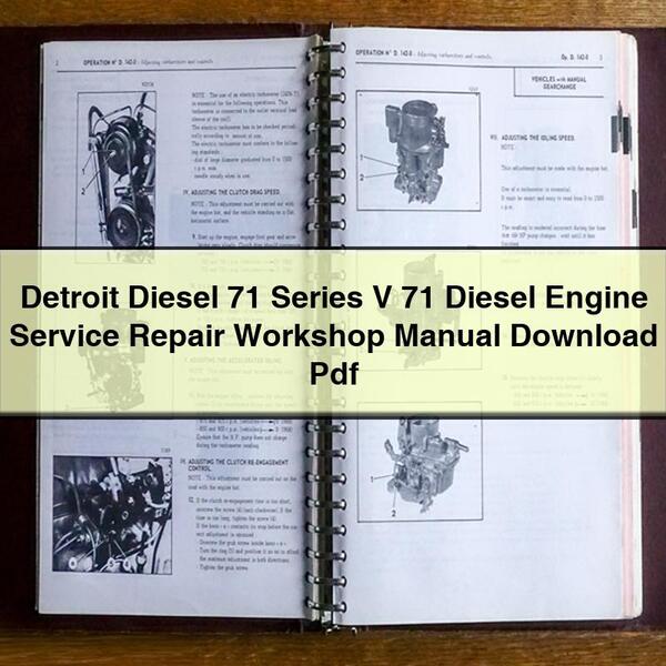 Detroit Diesel 71 Series V 71 Diesel Engine Service Repair Workshop Manual  Pdf