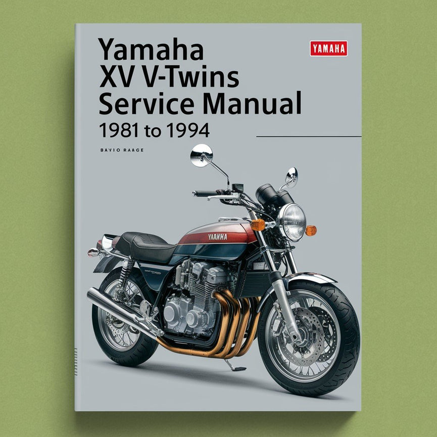 Manual de servicio de Yamaha XV V-TWINS 1981 a 1994