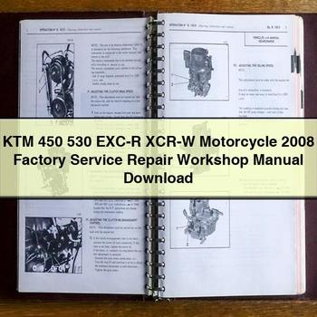 KTM 450 530 EXC-R XCR-W Motorcycle 2008 Factory Service Repair Workshop Manual