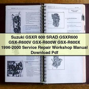 Suzuki GSXR 600 SRAD GSXR600 GSX-R600V GSX-R600W GSX-R600X 1996-2000 Service Repair Workshop Manual  Pdf