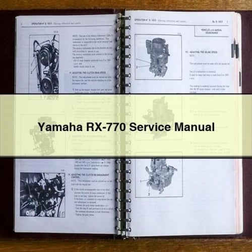 Manuel de réparation et d'entretien du Yamaha RX-770