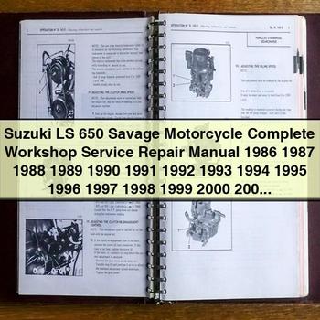 Suzuki LS 650 Savage Motorcycle Complete Workshop Service Repair Manual 1986 1987 1988 1989 1990 1991 1992 1993 1994 1995 1996 1997 1998 1999 2000 2001 2002 2003 2004