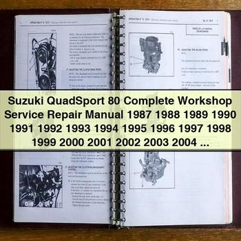 Suzuki QuadSport 80 Complete Workshop Service Repair Manual 1987 1988 1989 1990 1991 1992 1993 1994 1995 1996 1997 1998 1999 2000 2001 2002 2003 2004 2005 2006