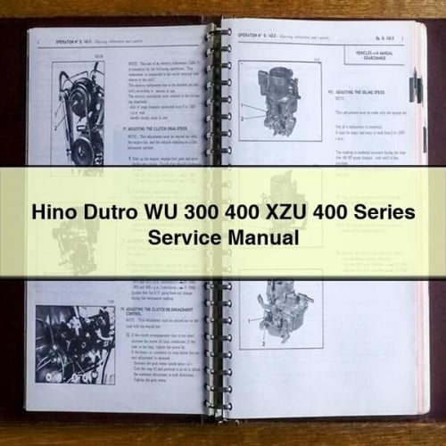 Hino Dutro WU 300 400 XZU 400 Series Service Manual PDF Download