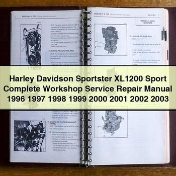 Manual de reparación y servicio de taller completo de Harley Davidson Sportster XL1200 Sport 1996 1997 1998 1999 2000 2001 2002 2003