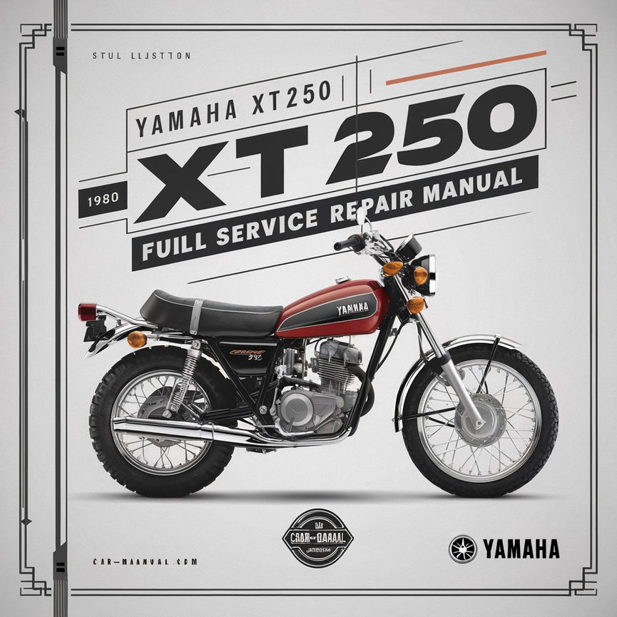 Yamaha Xt250 Xt 250 1980 Full Service Repair Manual