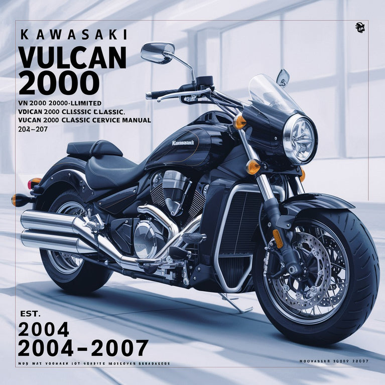 Manual de servicio y reparación de motocicletas Kawasaki Vulcan 2000 VN2000 Vulcan 2000 Limited Vulcan 2000 Classic Vulcan 2000 Classic LT 2004-2007