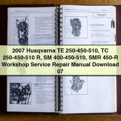 2007 Husqvarna TE 250-450-510 TC 250-450-510 R SM 400-450-510 SMR 450-R Workshop Service Repair Manual Download 07 PDF