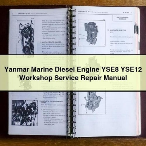 Manual de reparación y servicio del motor diésel marino Yanmar YSE8 YSE12